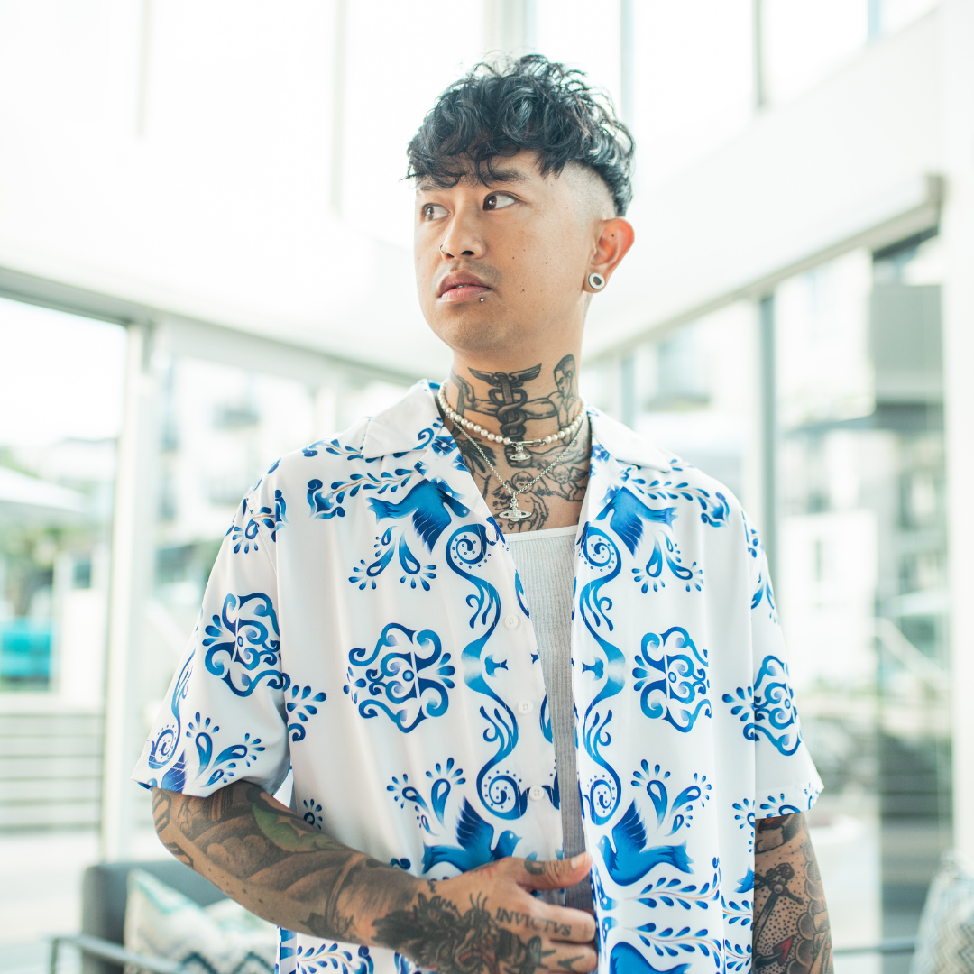 NONE-THELESS | Birdie Blue Button Down Short Sleeve NONETHELESS NONE-THELESS | Birdie Blue Button Down Short Sleeve NONETHELESS
